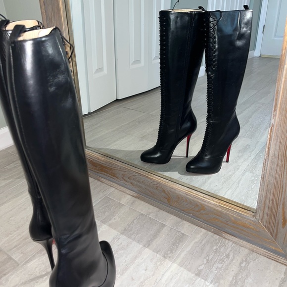 SOLD ‼️ Christian Louboutin Lace Up Knee Boots - Picture 7 of 8